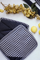Checked Kitchen Apron - Navy