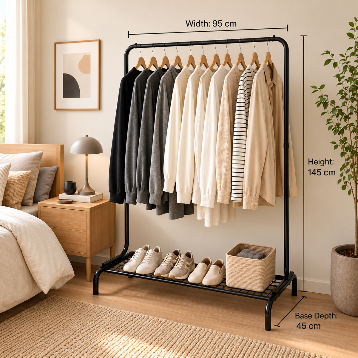 Clothing Stand -Single (Black)